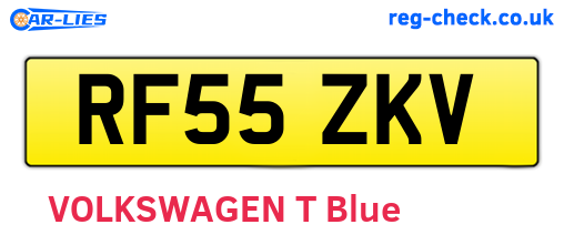 RF55ZKV are the vehicle registration plates.