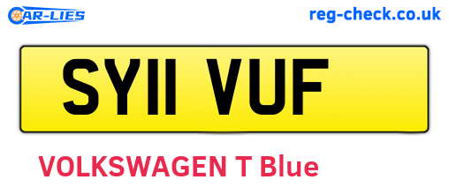 SY11VUF are the vehicle registration plates.