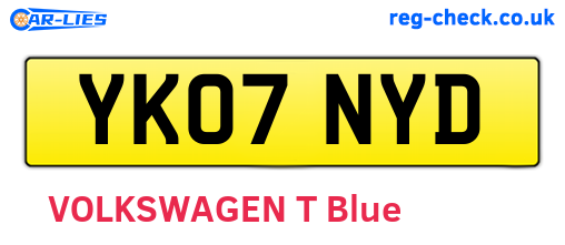 YK07NYD are the vehicle registration plates.