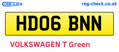 HD06BNN are the vehicle registration plates.