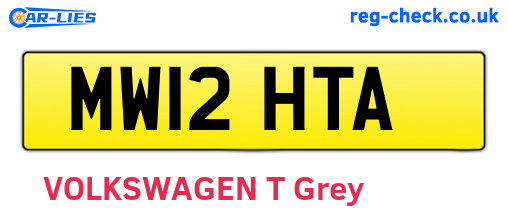 MW12HTA are the vehicle registration plates.