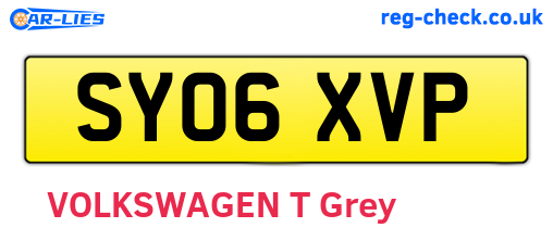 SY06XVP are the vehicle registration plates.