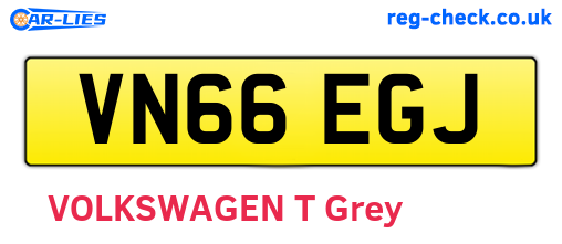 VN66EGJ are the vehicle registration plates.