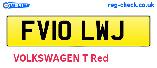 FV10LWJ are the vehicle registration plates.