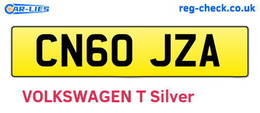CN60JZA are the vehicle registration plates.