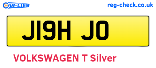 J19HJO are the vehicle registration plates.