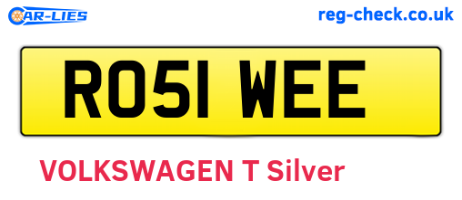 RO51WEE are the vehicle registration plates.