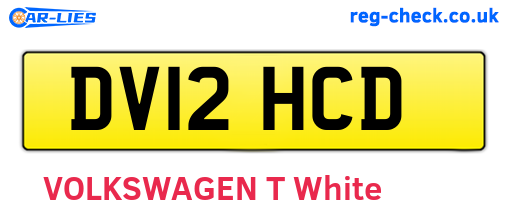 DV12HCD are the vehicle registration plates.
