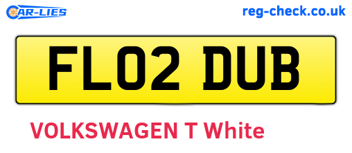 FL02DUB are the vehicle registration plates.