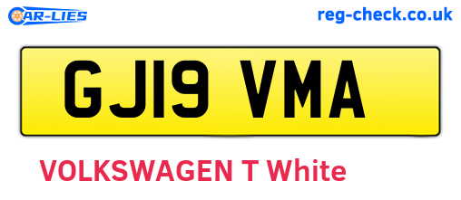 GJ19VMA are the vehicle registration plates.
