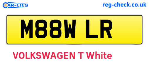 M88WLR are the vehicle registration plates.
