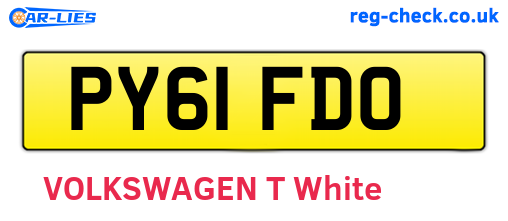 PY61FDO are the vehicle registration plates.
