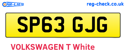 SP63GJG are the vehicle registration plates.