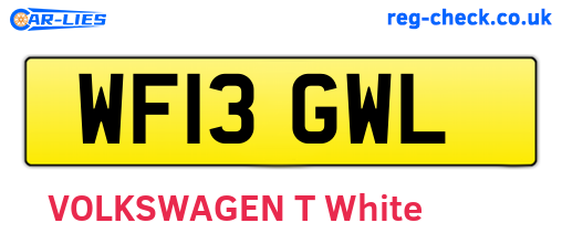 WF13GWL are the vehicle registration plates.