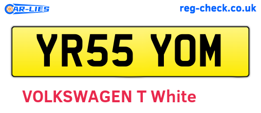 YR55YOM are the vehicle registration plates.