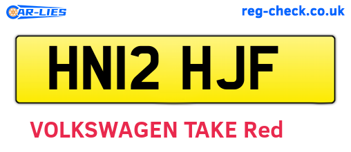 HN12HJF are the vehicle registration plates.