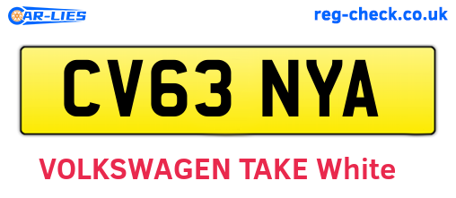 CV63NYA are the vehicle registration plates.