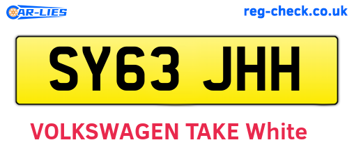 SY63JHH are the vehicle registration plates.