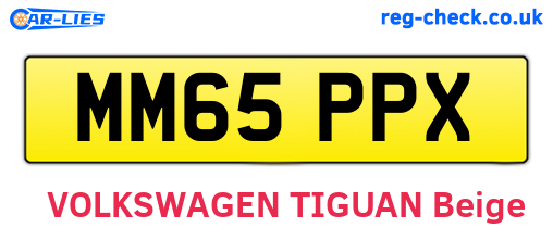MM65PPX are the vehicle registration plates.