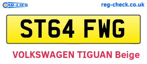 ST64FWG are the vehicle registration plates.