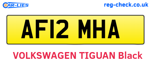AF12MHA are the vehicle registration plates.