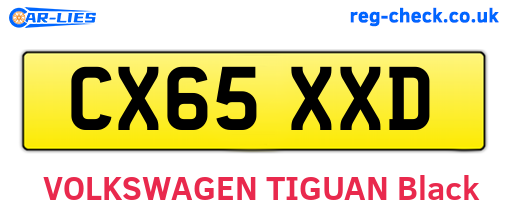 CX65XXD are the vehicle registration plates.