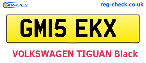 GM15EKX are the vehicle registration plates.