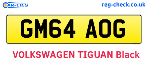 GM64AOG are the vehicle registration plates.