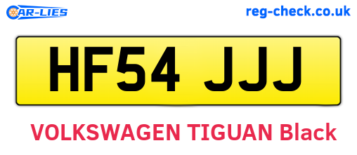 HF54JJJ are the vehicle registration plates.