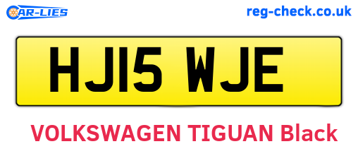 HJ15WJE are the vehicle registration plates.