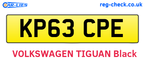 KP63CPE are the vehicle registration plates.