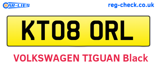 KT08ORL are the vehicle registration plates.