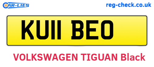 KU11BEO are the vehicle registration plates.