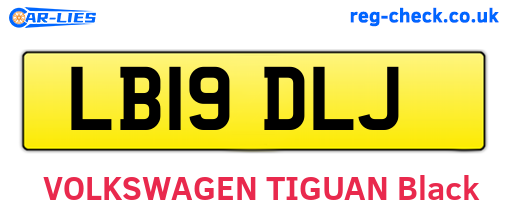 LB19DLJ are the vehicle registration plates.