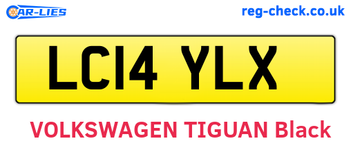 LC14YLX are the vehicle registration plates.