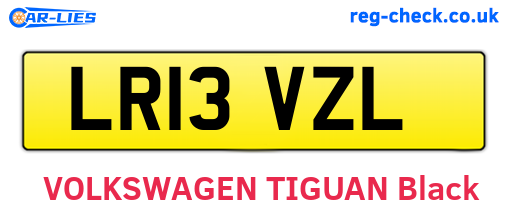 LR13VZL are the vehicle registration plates.