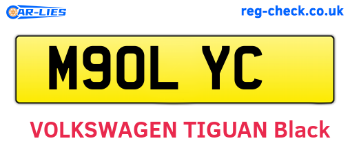 M90LYC are the vehicle registration plates.