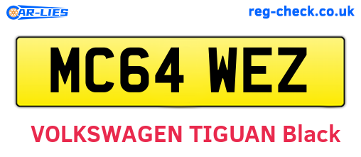 MC64WEZ are the vehicle registration plates.