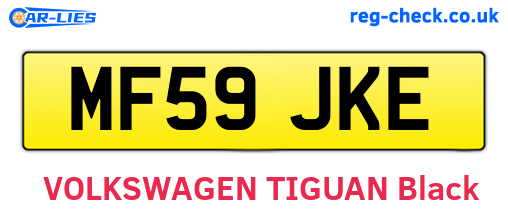 MF59JKE are the vehicle registration plates.