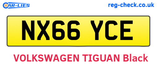 NX66YCE are the vehicle registration plates.