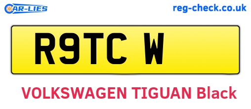 R9TCW are the vehicle registration plates.