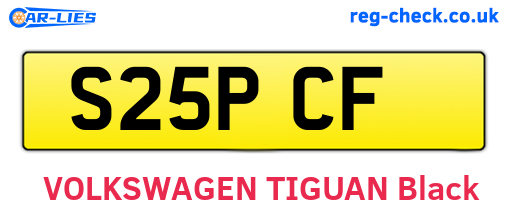 S25PCF are the vehicle registration plates.
