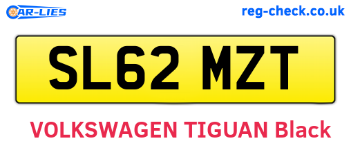 SL62MZT are the vehicle registration plates.