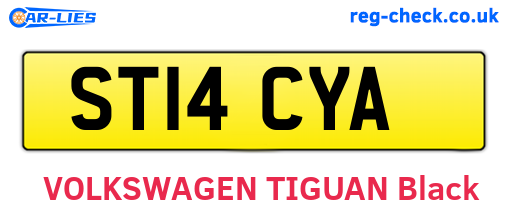 ST14CYA are the vehicle registration plates.