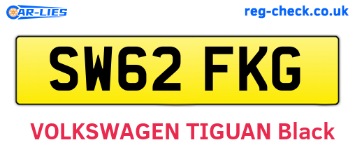SW62FKG are the vehicle registration plates.