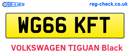 WG66KFT are the vehicle registration plates.