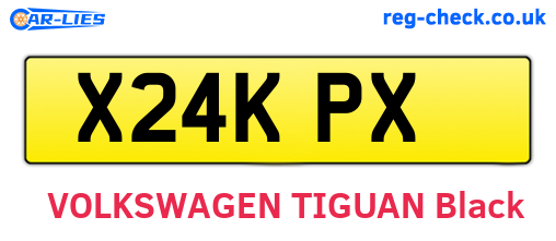 X24KPX are the vehicle registration plates.