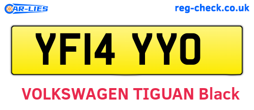 YF14YYO are the vehicle registration plates.
