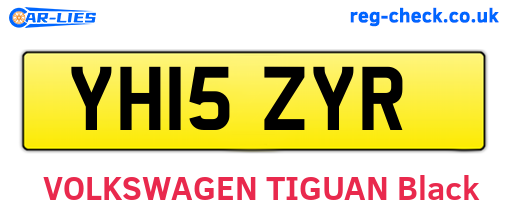 YH15ZYR are the vehicle registration plates.