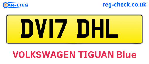 DV17DHL are the vehicle registration plates.